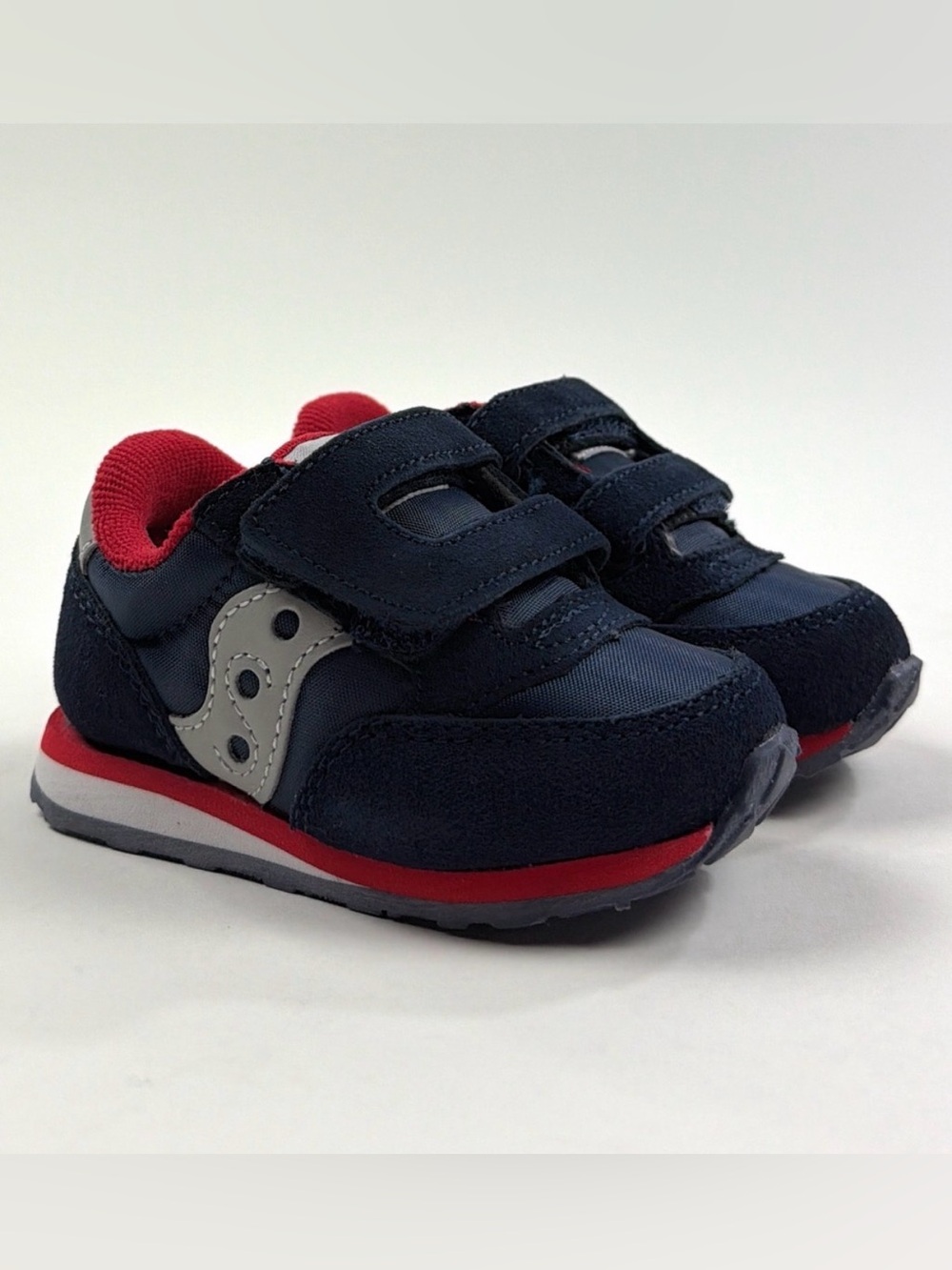 Saucony Baby Jazz HL Hook And Loop Youth Kids 4M Blue Sneakers Shoes SL267079